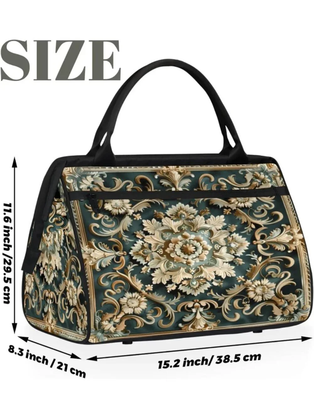 Vintage Waterproof Weekender Bag - Lightweight Travel Duffel for Gym, Yoga